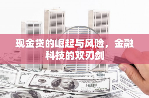 七堵现金贷的崛起与风险，金融科技的双刃剑