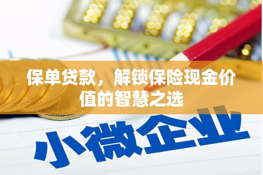 七堵保单贷款，解锁保险现金价值的智慧之选