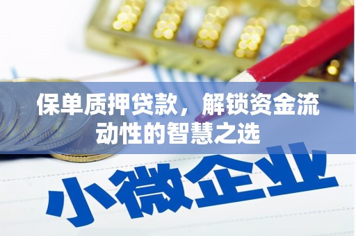 七堵保单质押贷款，解锁资金流动性的智慧之选