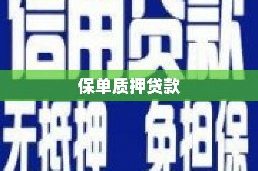 七堵保单质押贷款