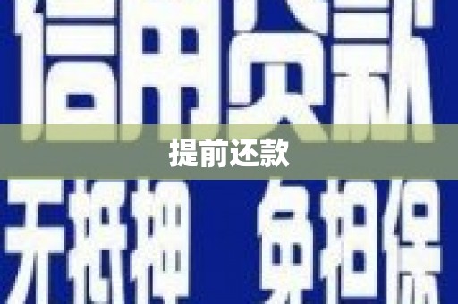 七堵提前还款